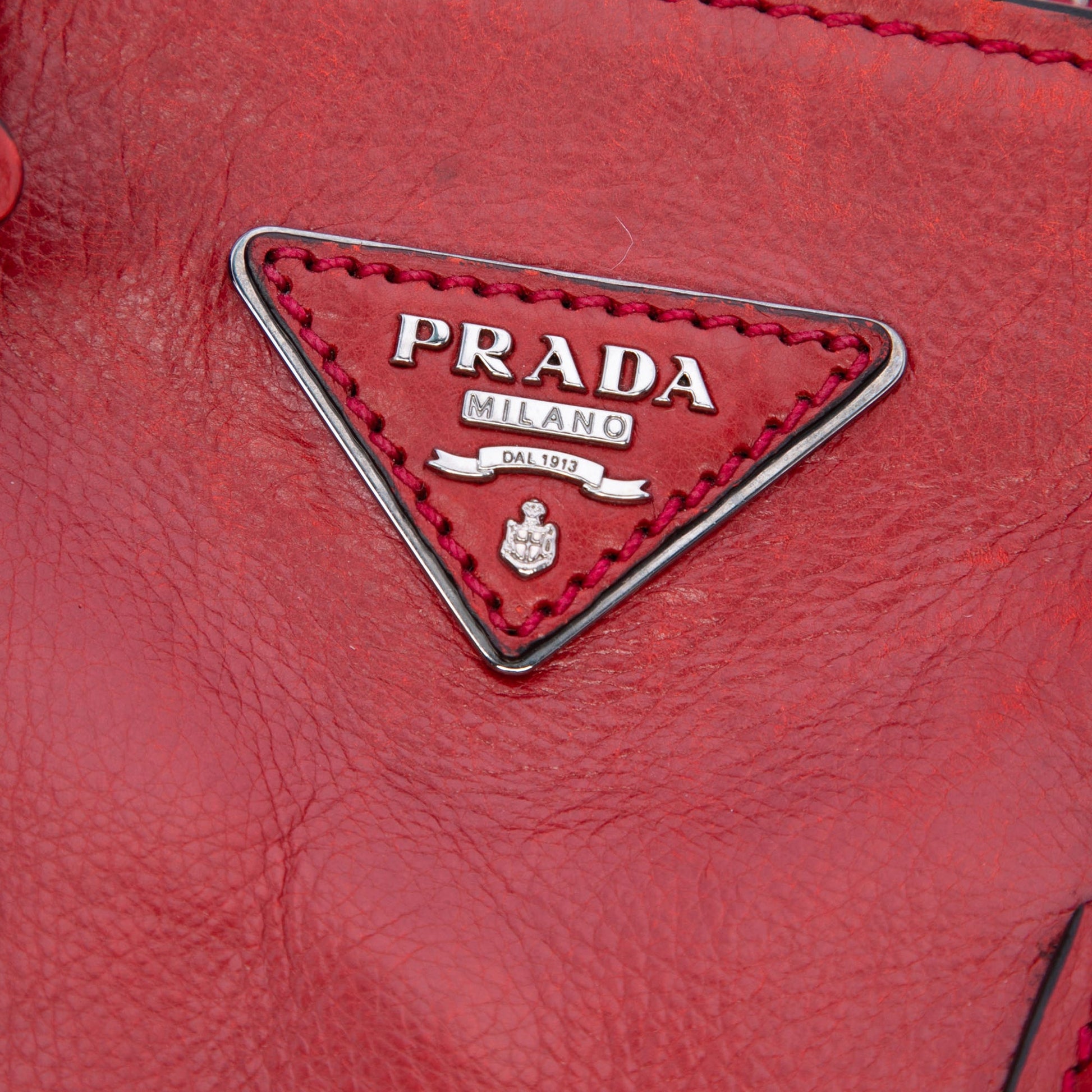 Prada Glace Calf Twin Pocket Satchel