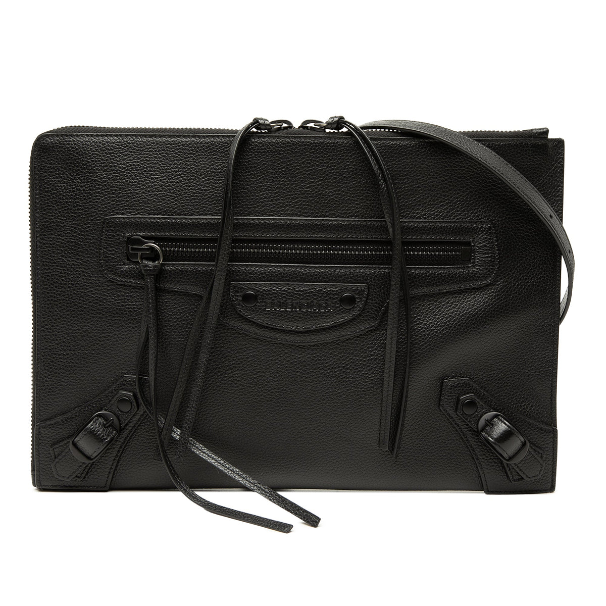 Balenciaga Grained Calfskin Neo Classic Zip Around Crossbody