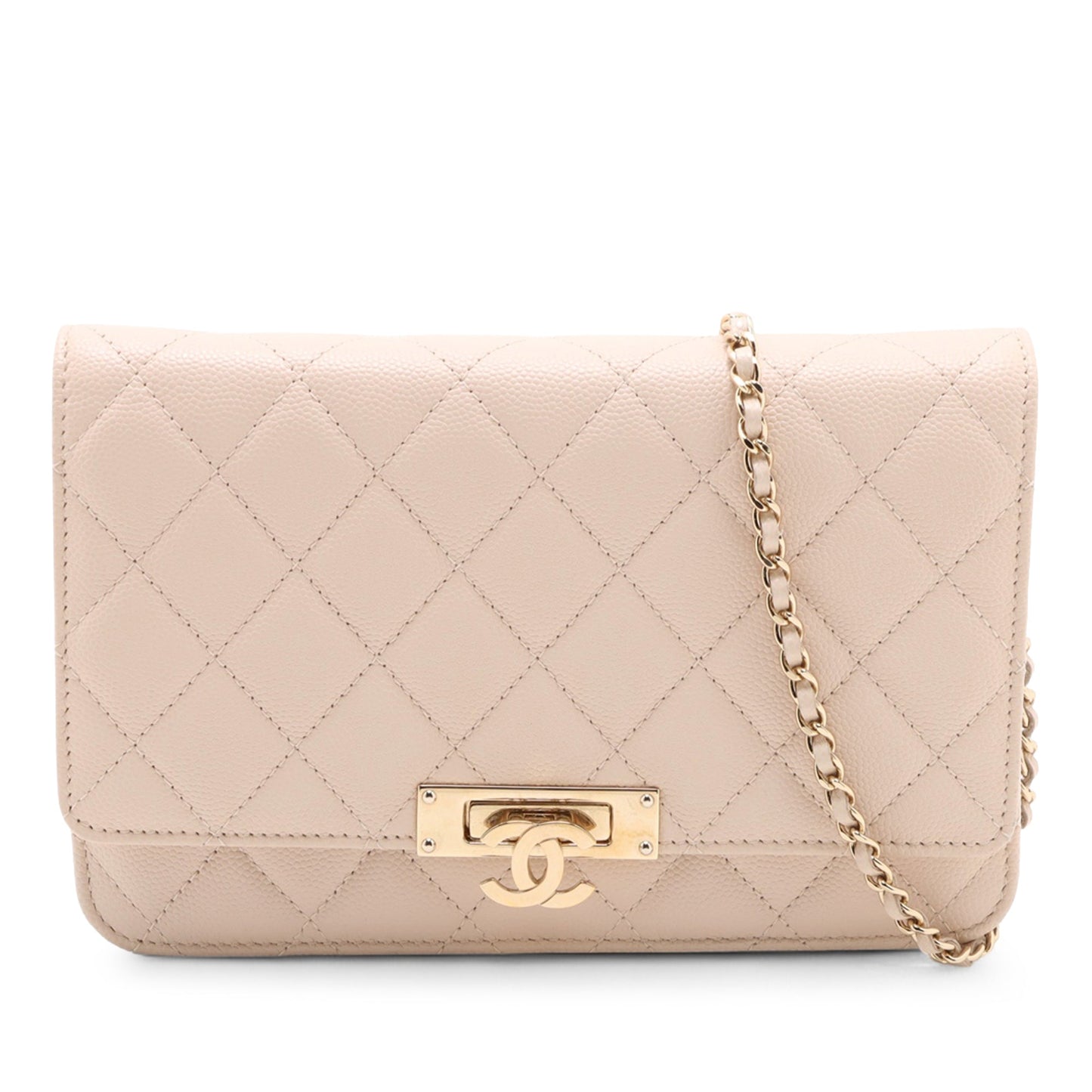 Chanel Quilted Caviar Golden Class Wallet On Chain