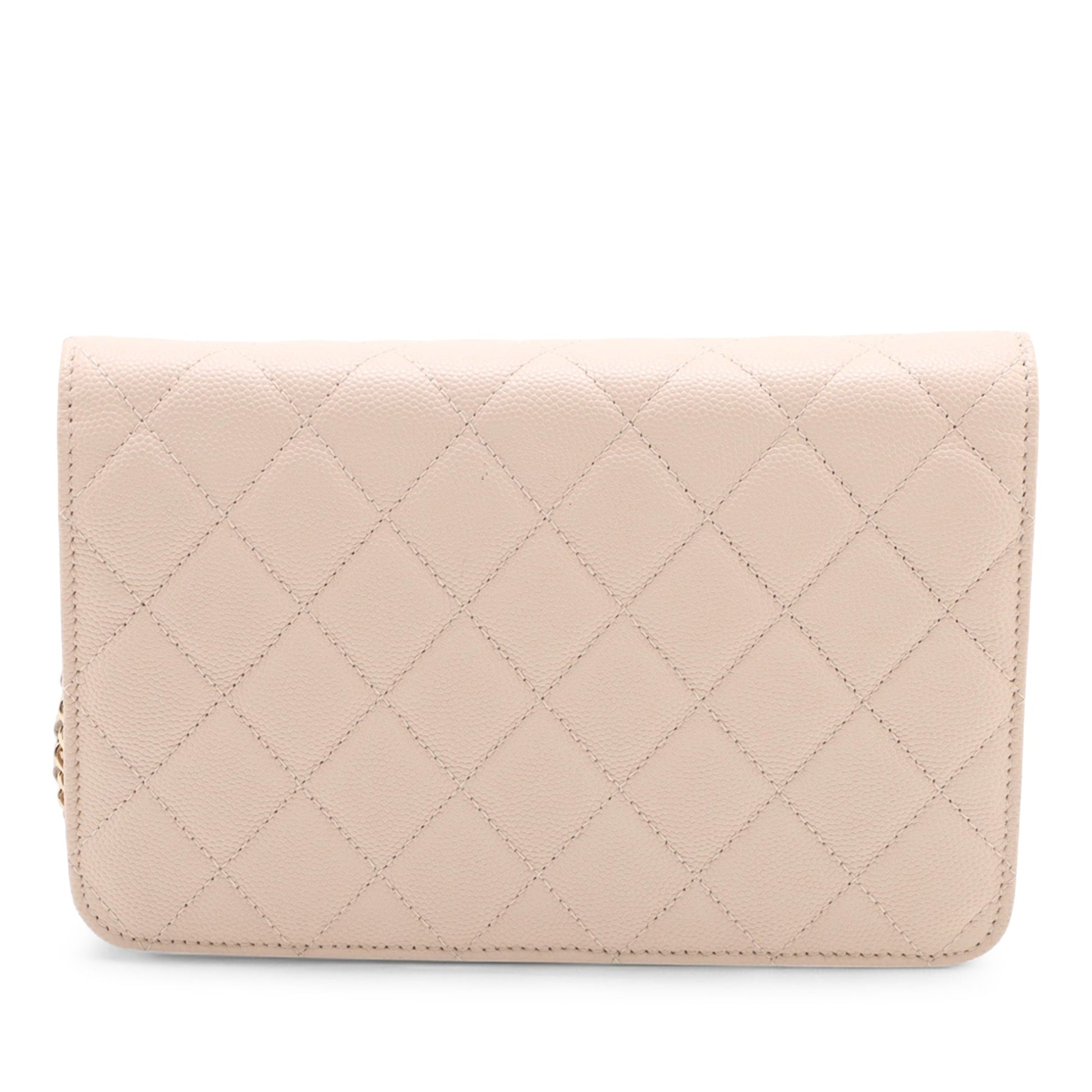Chanel Quilted Caviar Golden Class Wallet On Chain
