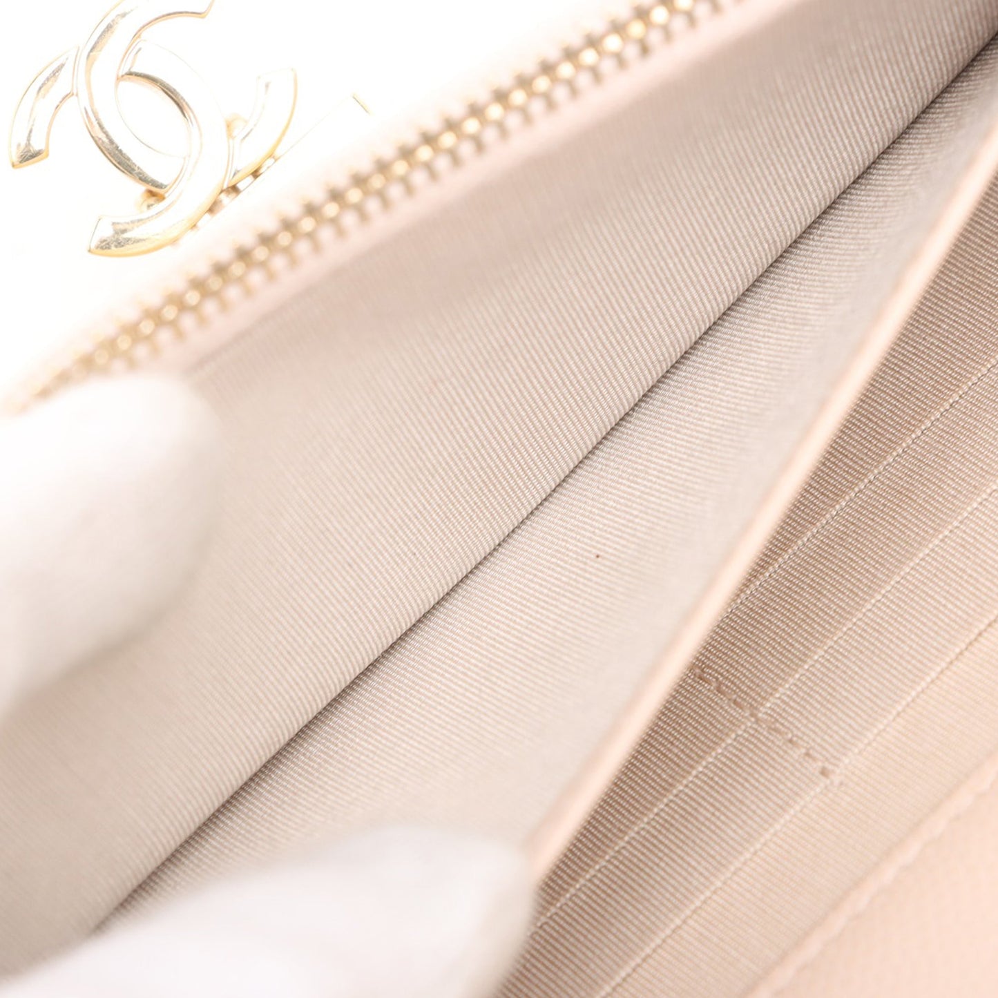 Chanel Quilted Caviar Golden Class Wallet On Chain