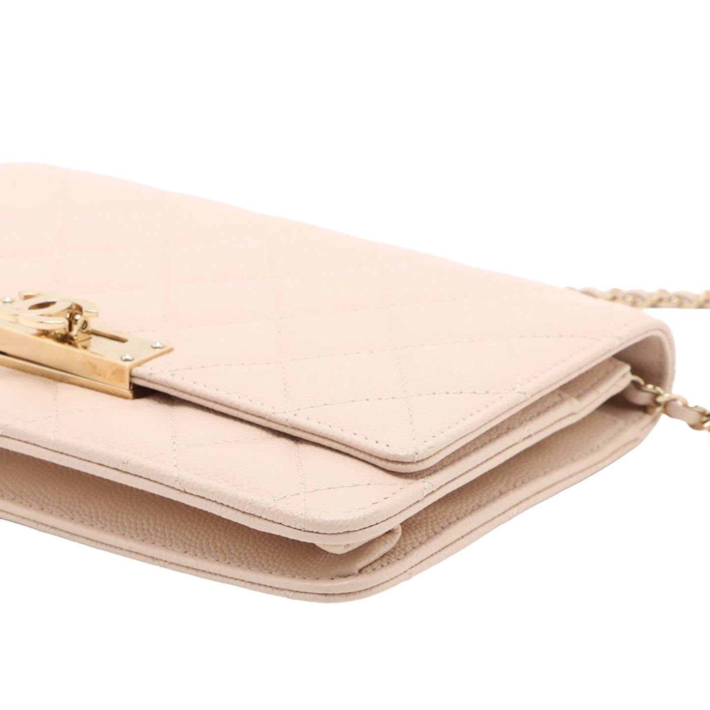Chanel Quilted Caviar Golden Class Wallet On Chain