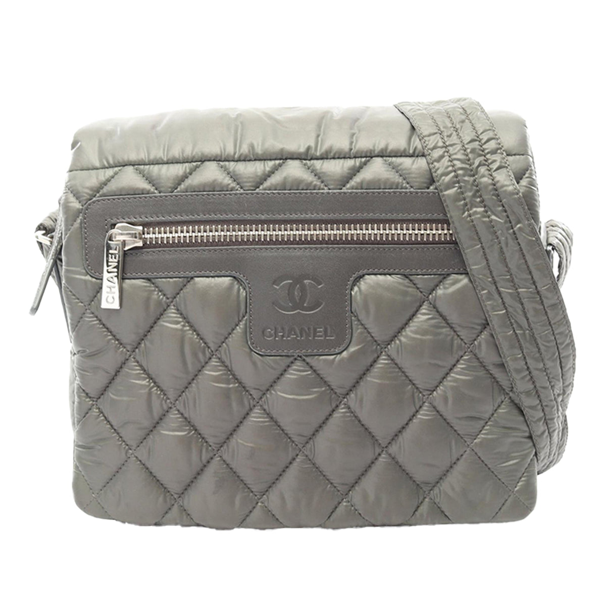 Chanel Small Quilted Nylon Coco Cocoon Messenger Bag — Green