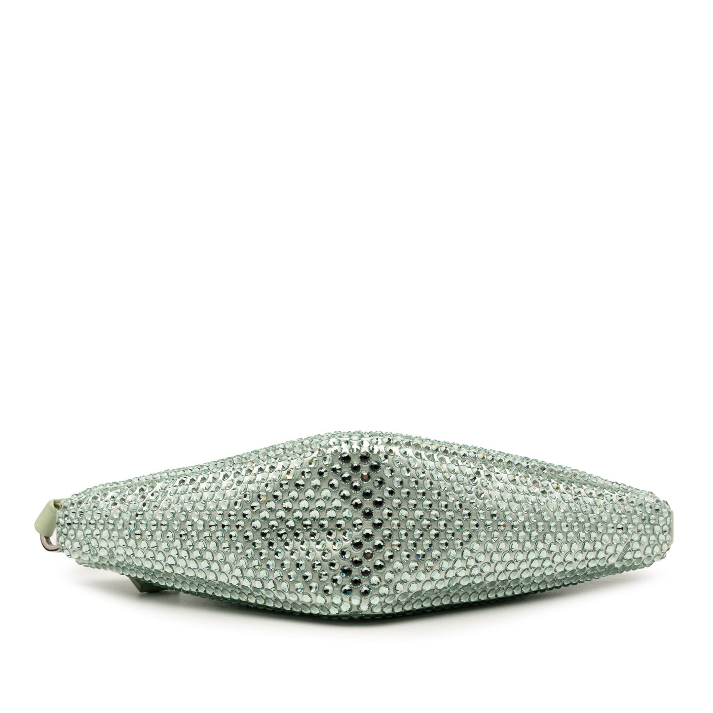 Prada Satin Crystal Embellished Triangle Pouch