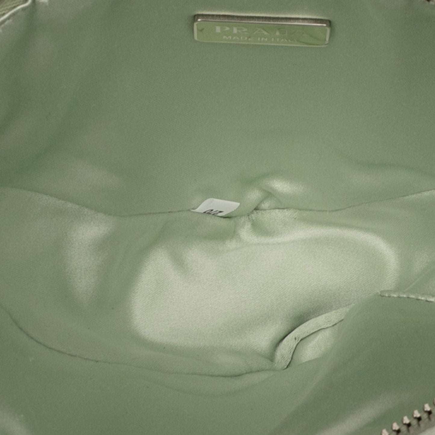 Prada Satin Crystal Embellished Triangle Pouch