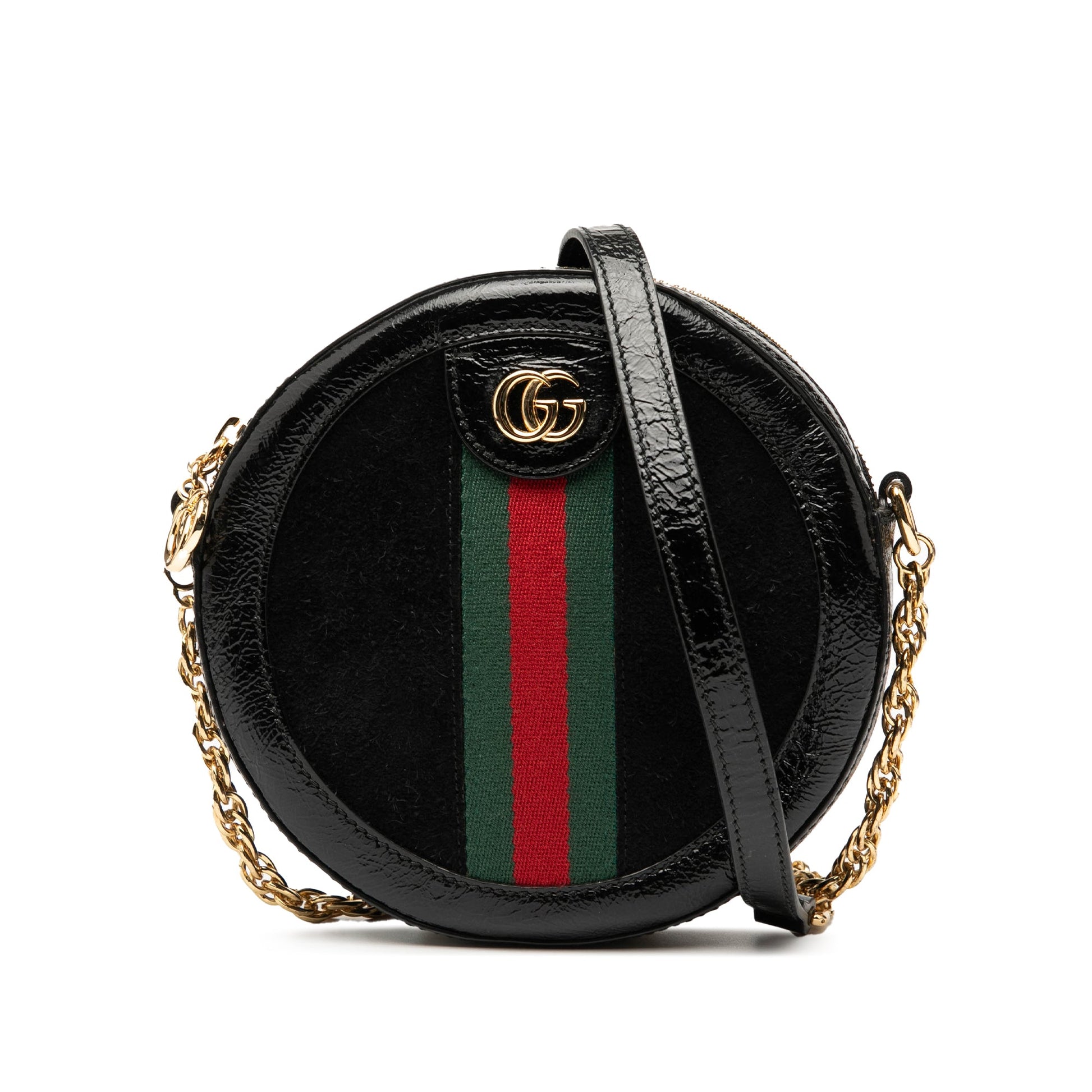 Gucci Mini Suede Ophidia Round Crossbody