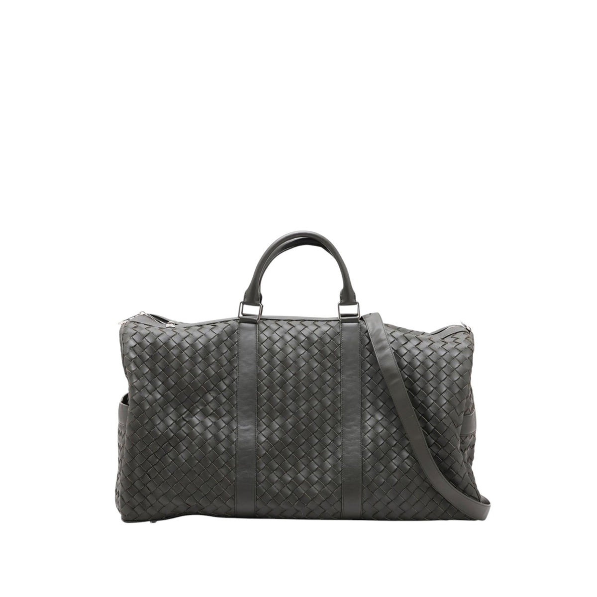 Bottega Veneta Nappa Intrecciato Travel Bag — Brown