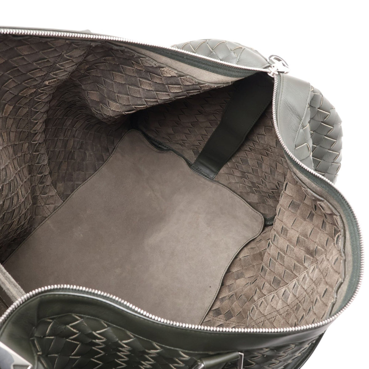 Bottega Veneta Nappa Intrecciato Travel Bag — Brown