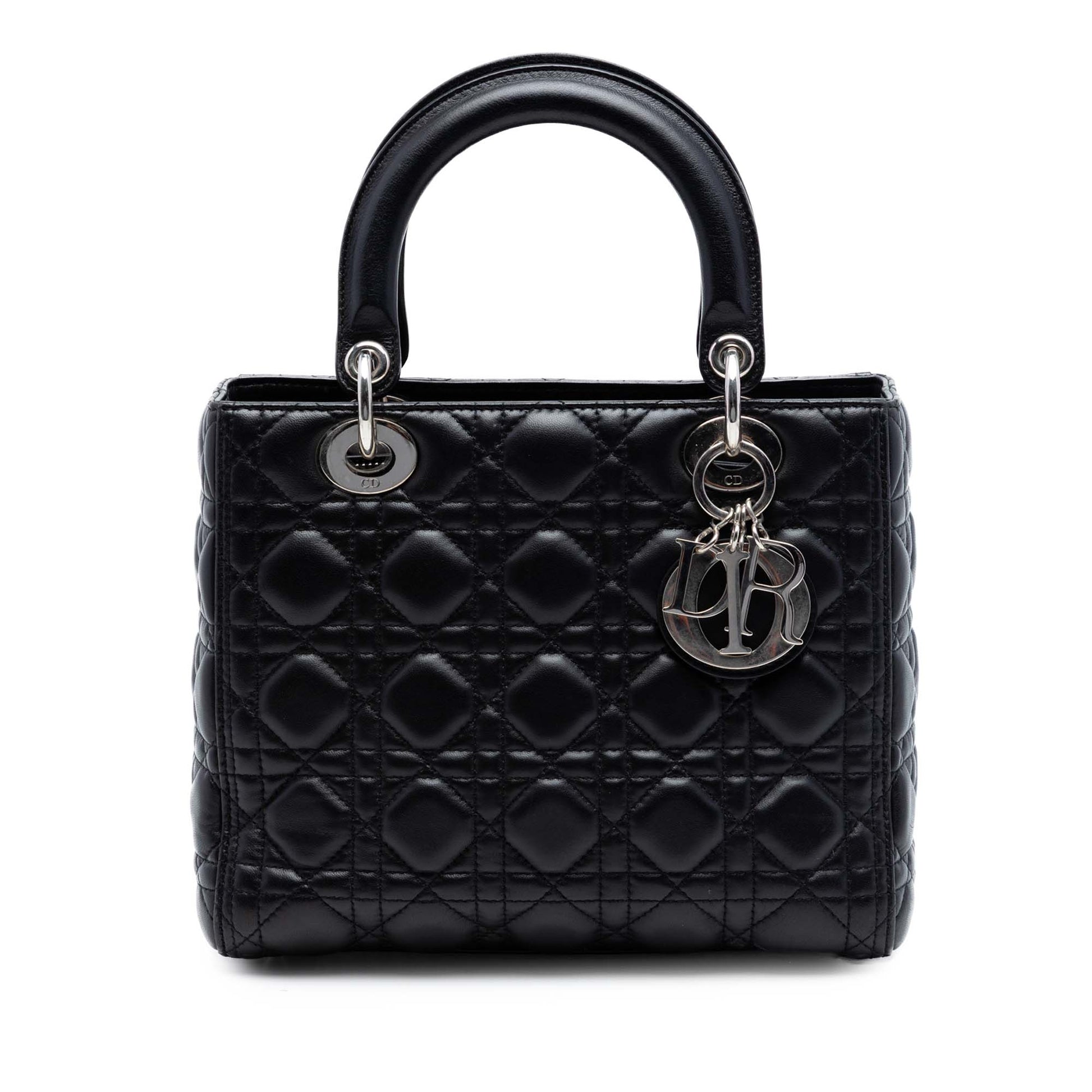 Dior Medium Lambskin Cannage Lady Dior