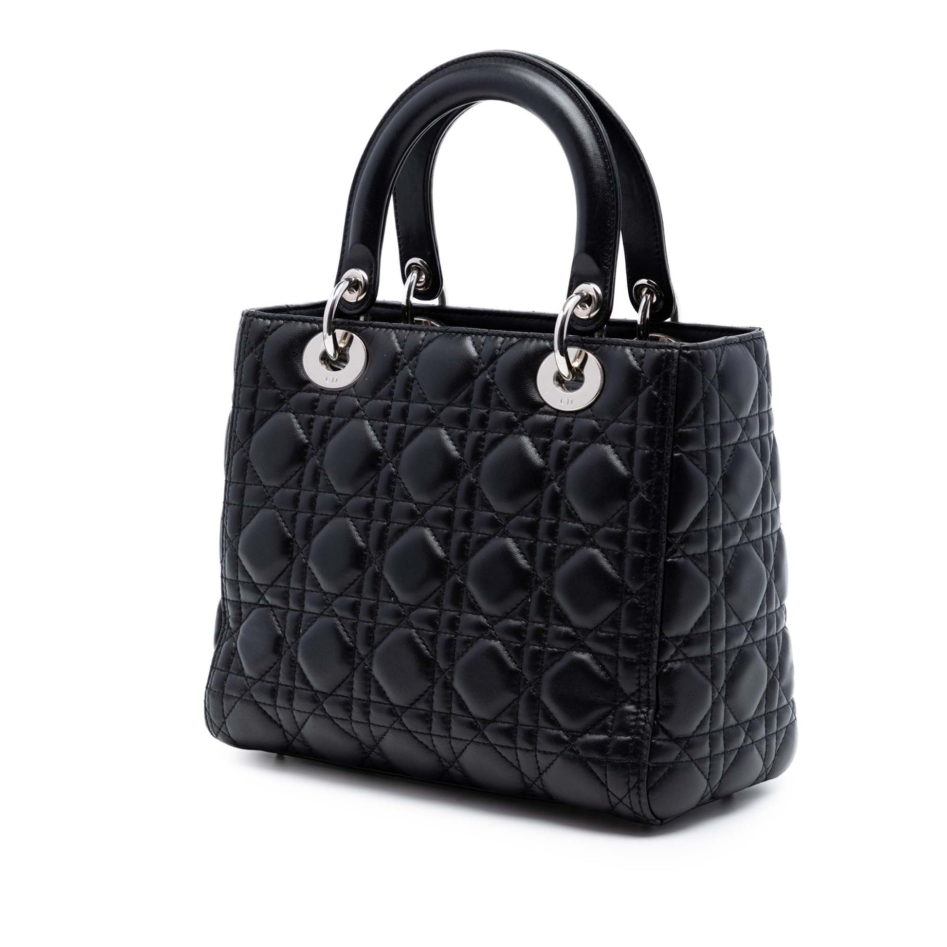 Dior Medium Lambskin Cannage Lady Dior