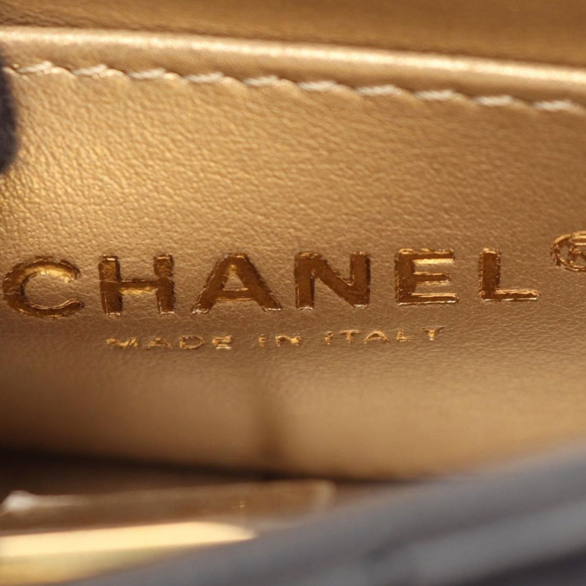 Chanel Mini CC Quilted Lambskin Pearl Flap — Black