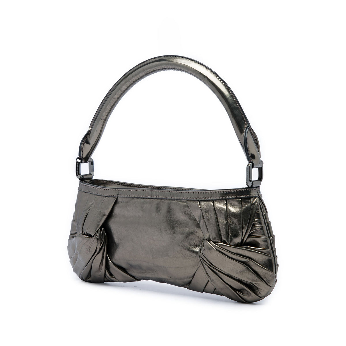 Burberry Metallic Leather Sling Knot Shoulder Bag