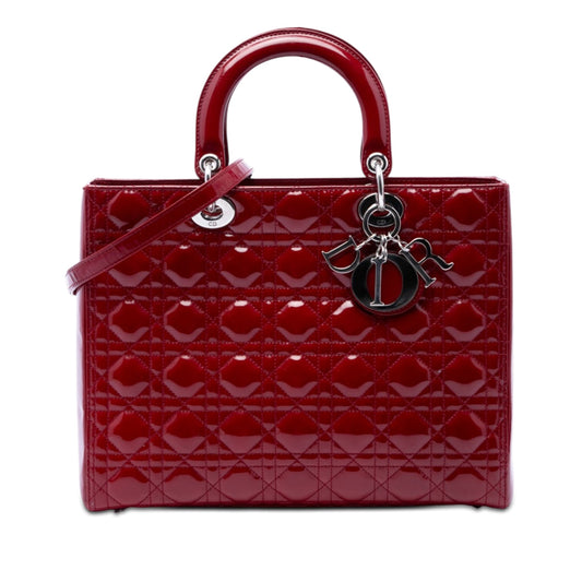 Dior Large Patent Cannage Lady Dior