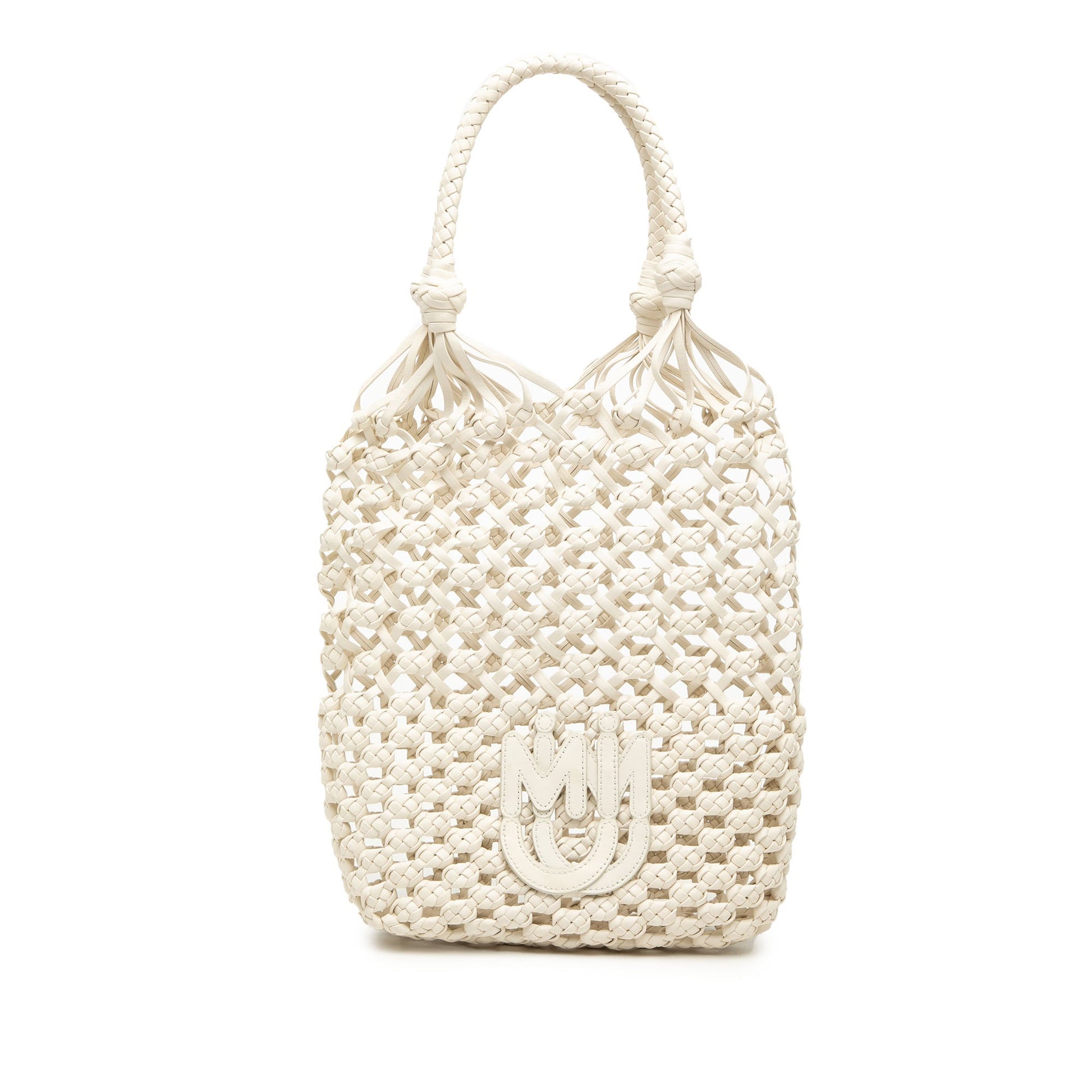 Miu Miu Nappa Macrame Bucket Bag