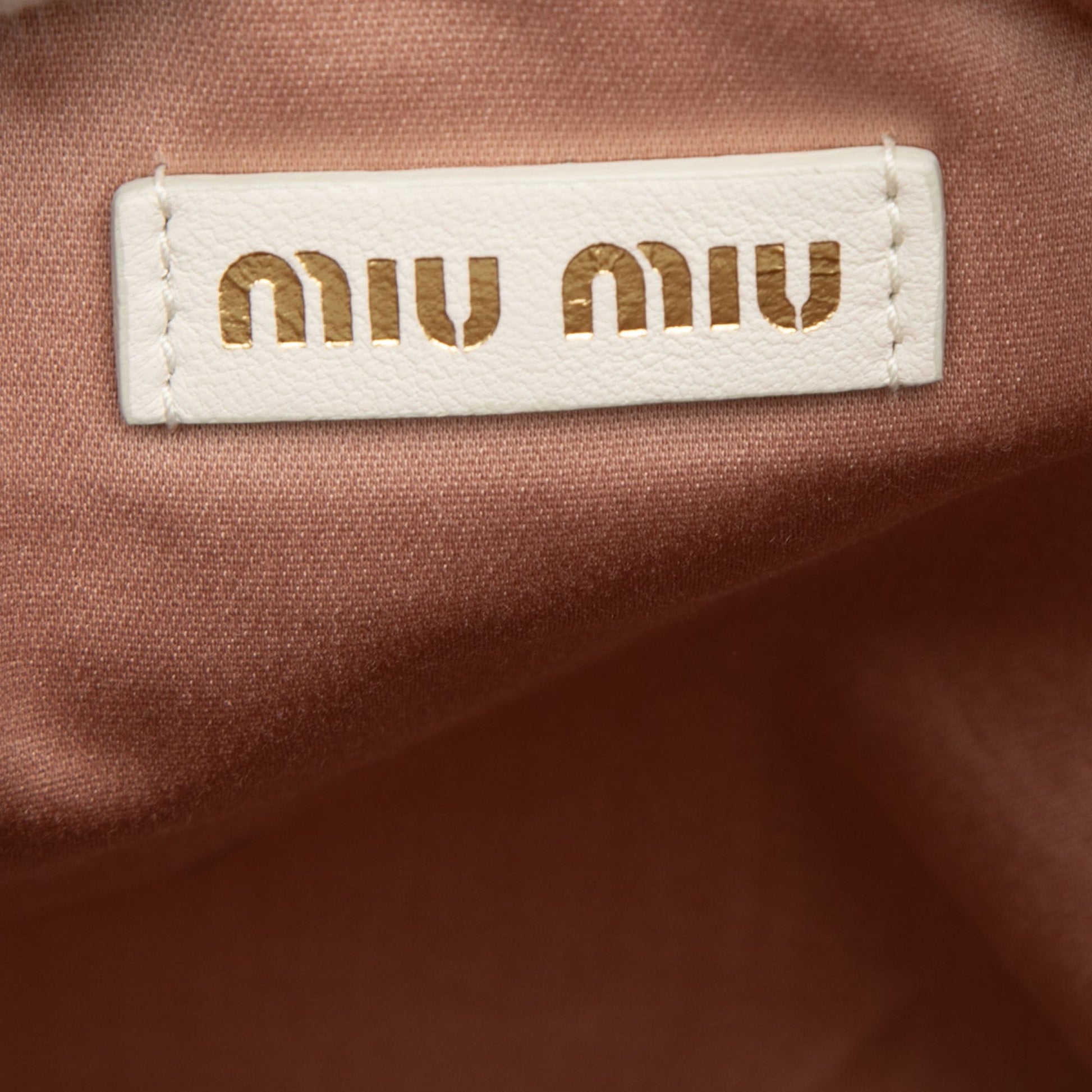 Miu Miu Nappa Macrame Bucket Bag