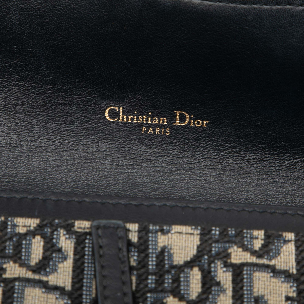 Dior Small Oblique Canvas Saddle Pouch with Chain — Blue