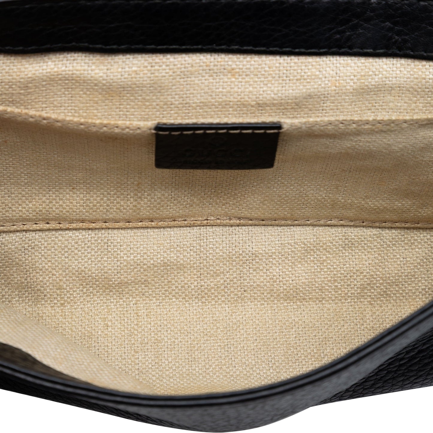 Gucci Pebbled Leather Greenwich Clutch with Chain