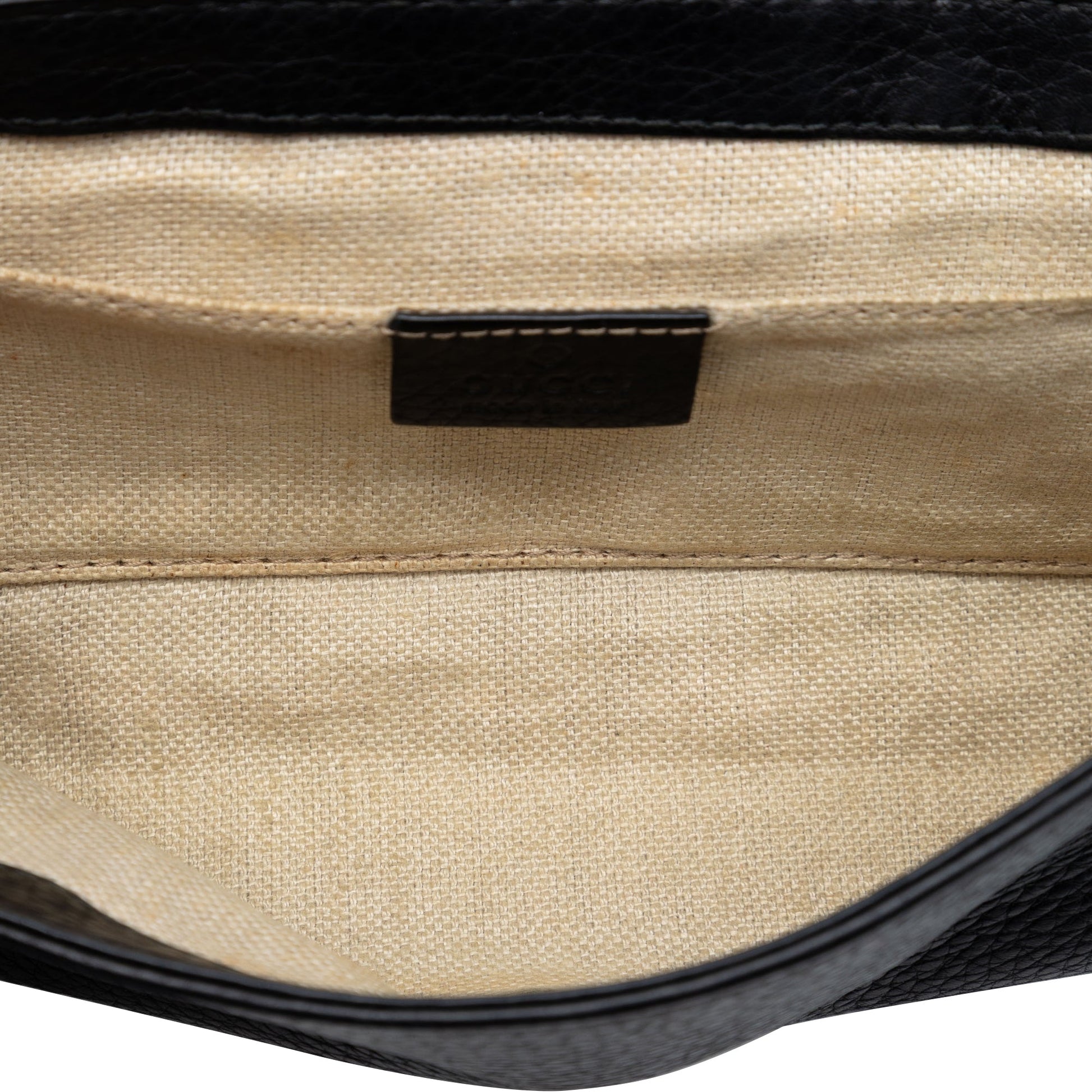 Gucci Pebbled Leather Greenwich Clutch with Chain