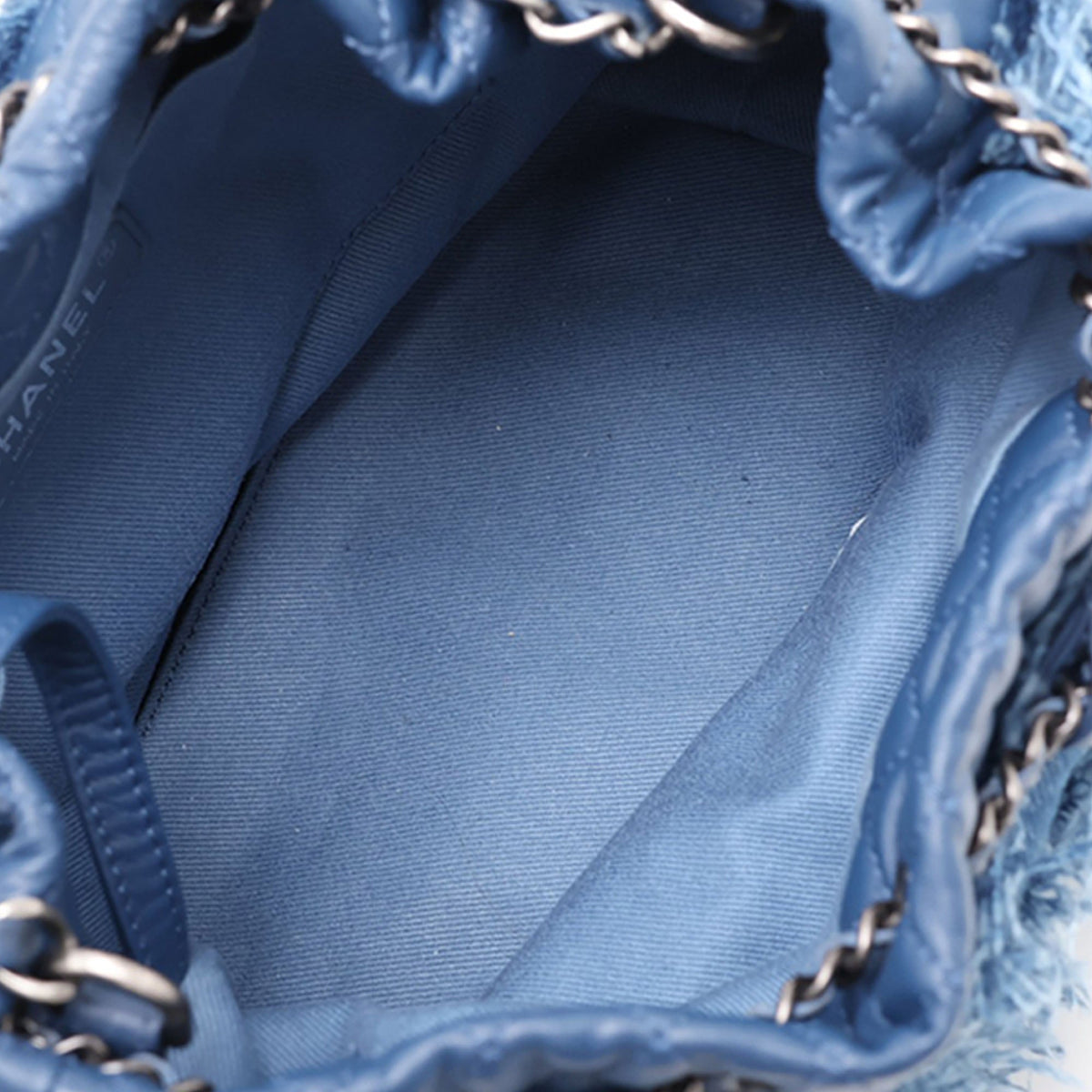 Chanel Paris Salzburg Denim Edelweiss Fringe Bucket Bag — Blue
