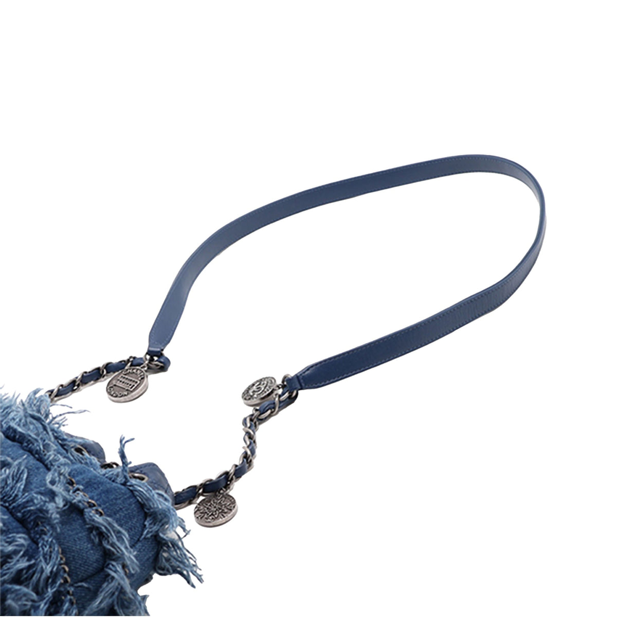 Chanel Paris Salzburg Denim Edelweiss Fringe Bucket Bag — Blue