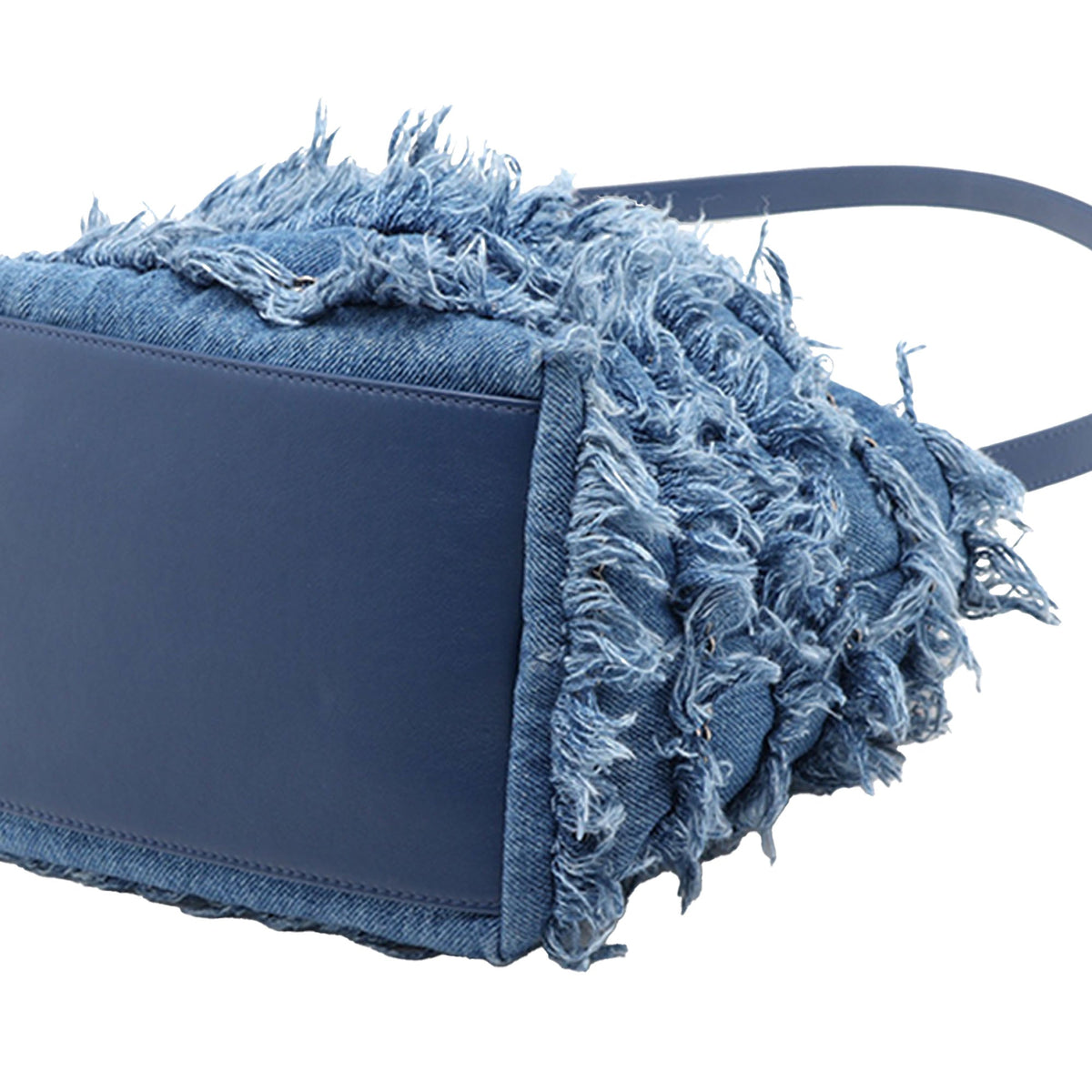 Chanel Paris Salzburg Denim Edelweiss Fringe Bucket Bag — Blue