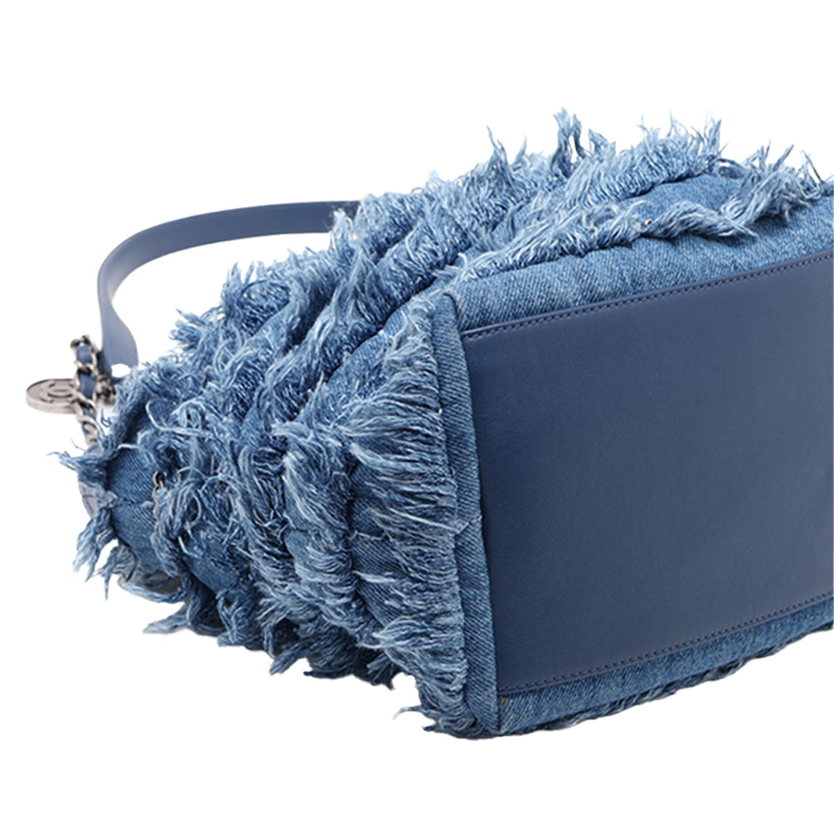 Chanel Paris Salzburg Denim Edelweiss Fringe Bucket Bag — Blue
