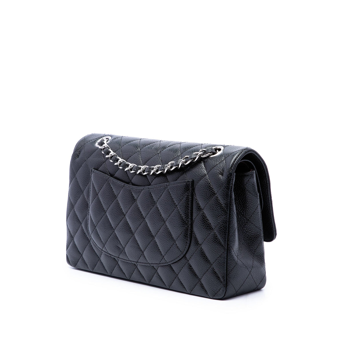 Chanel Medium Classic Caviar Double Flap — Black
