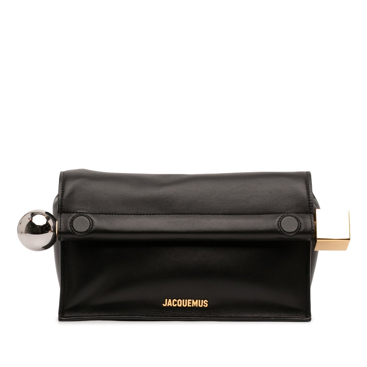 Jacquemus Leather La Pochette Rond Carre Clutch