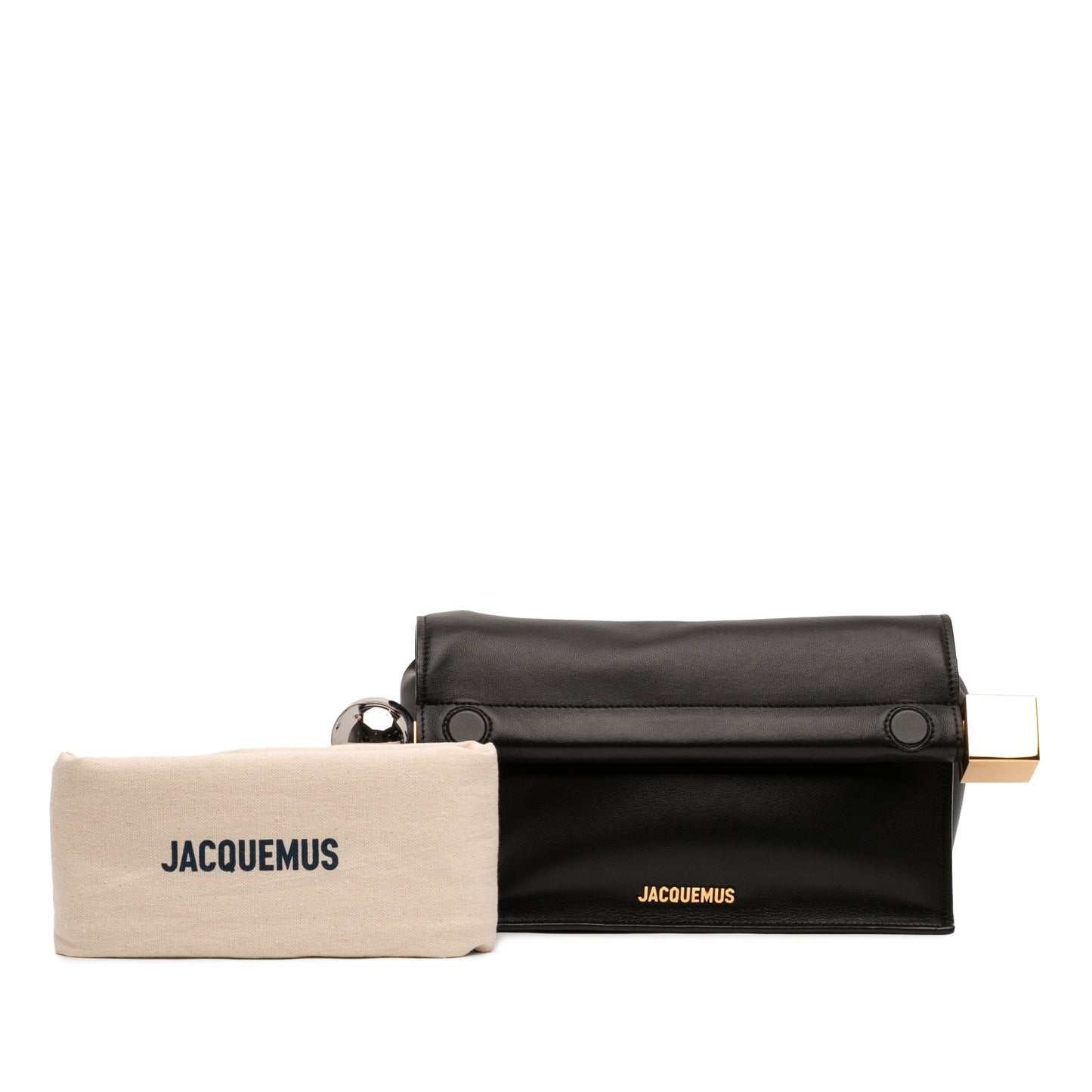 Jacquemus Leather La Pochette Rond Carre Clutch