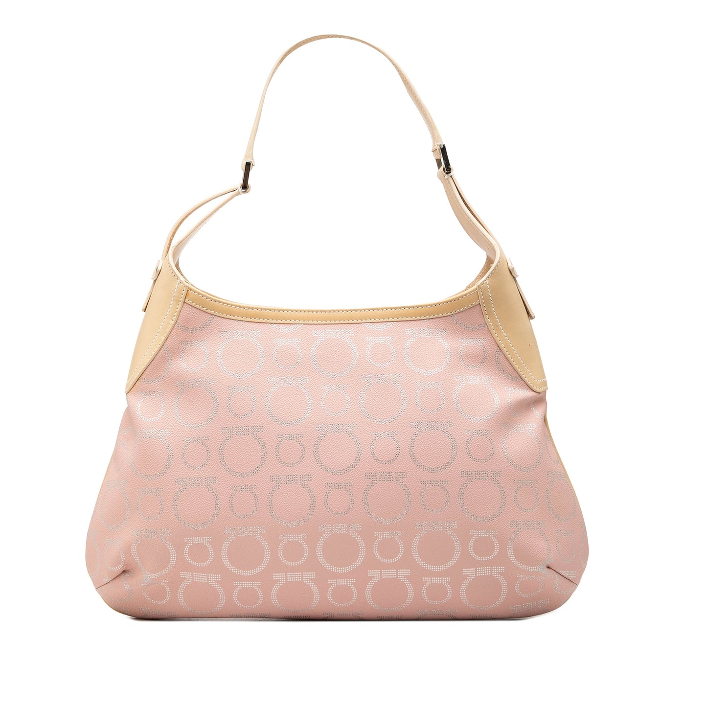 Ferragamo Gancini Coated Canvas Hobo