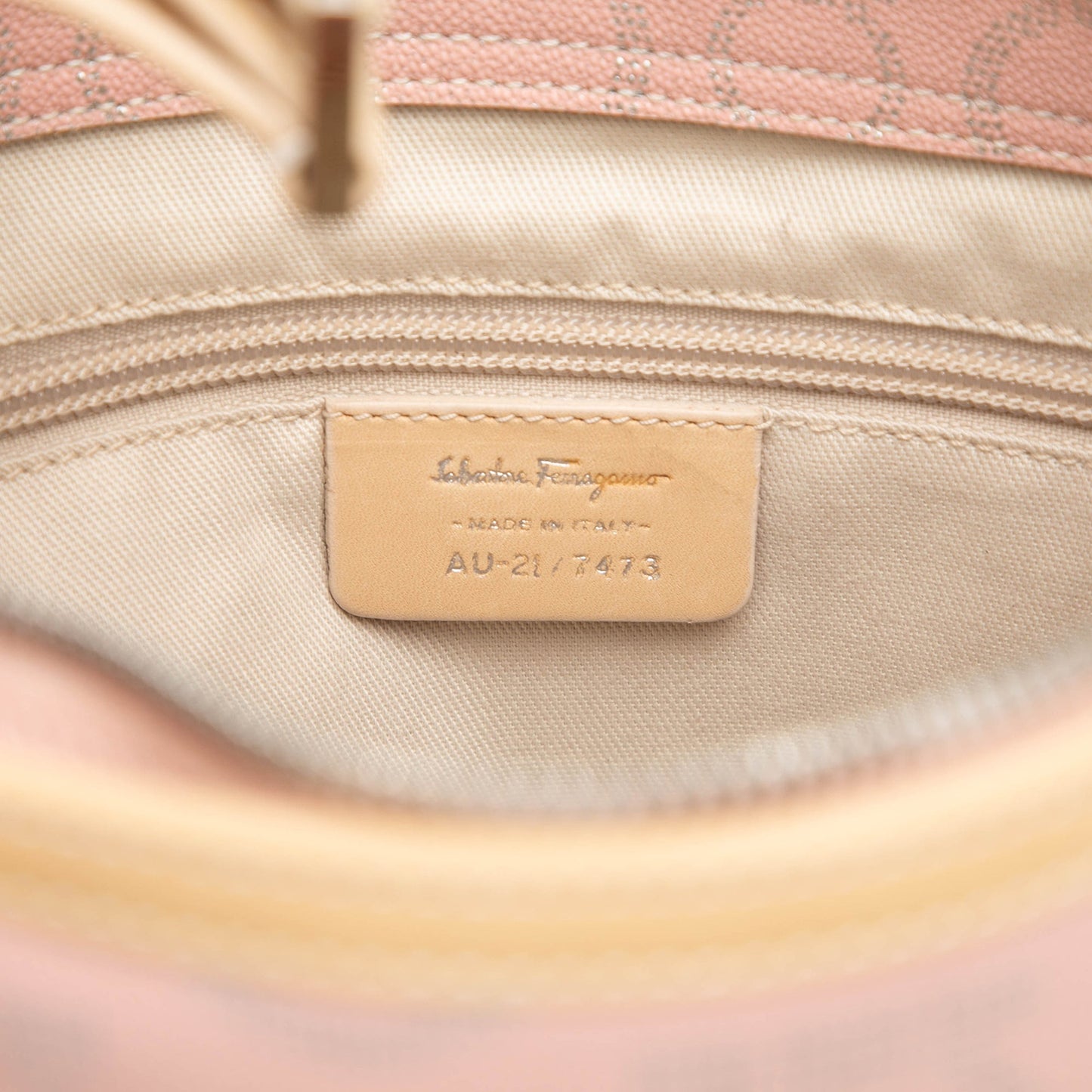 Ferragamo Gancini Coated Canvas Hobo