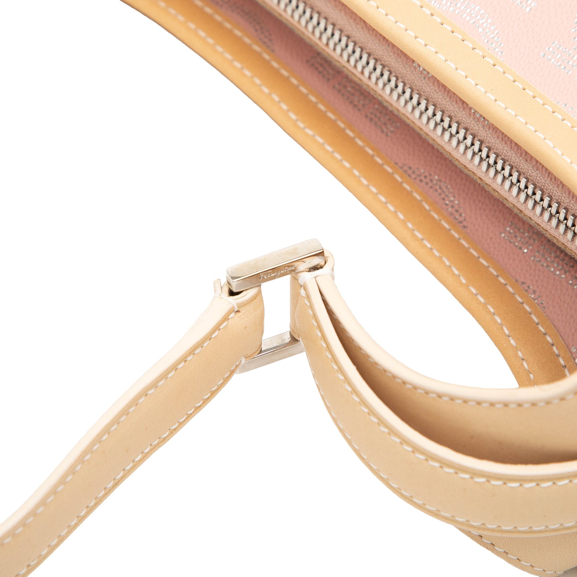 Ferragamo Gancini Coated Canvas Hobo