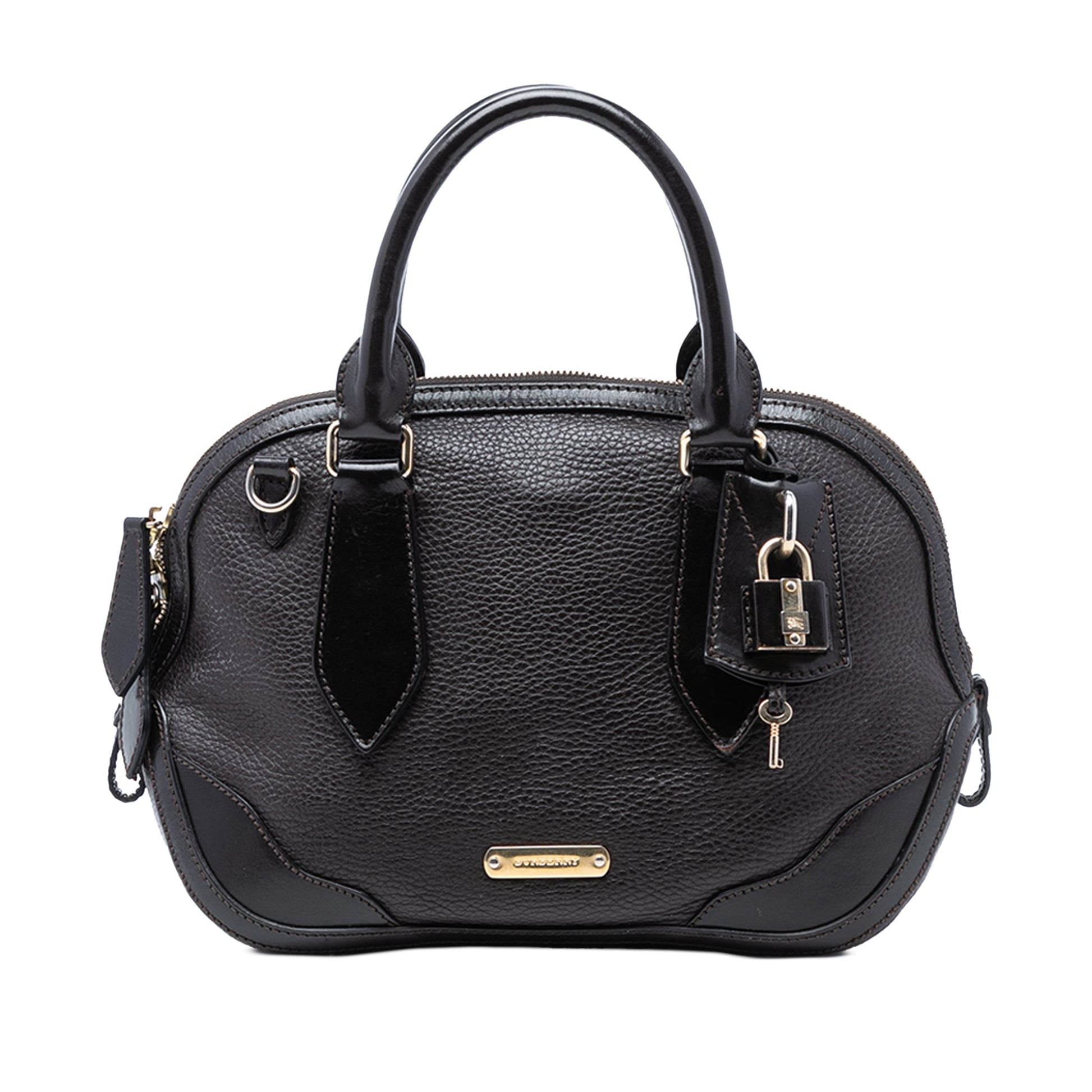 Burberry Small Grained Calfskin Orchard Bowling Bag
