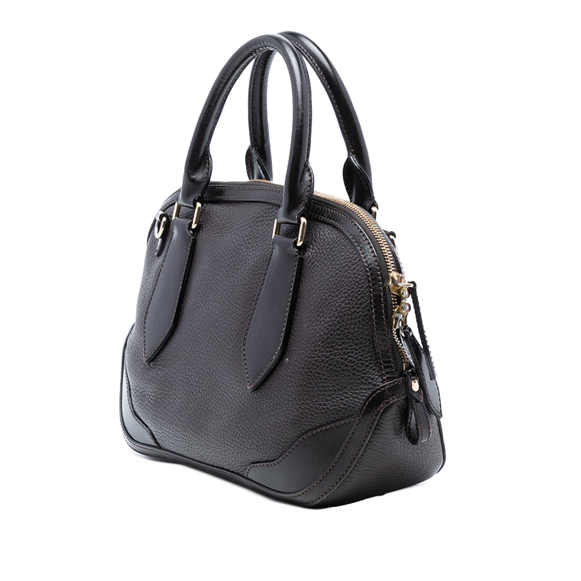Burberry Small Grained Calfskin Orchard Bowling Bag
