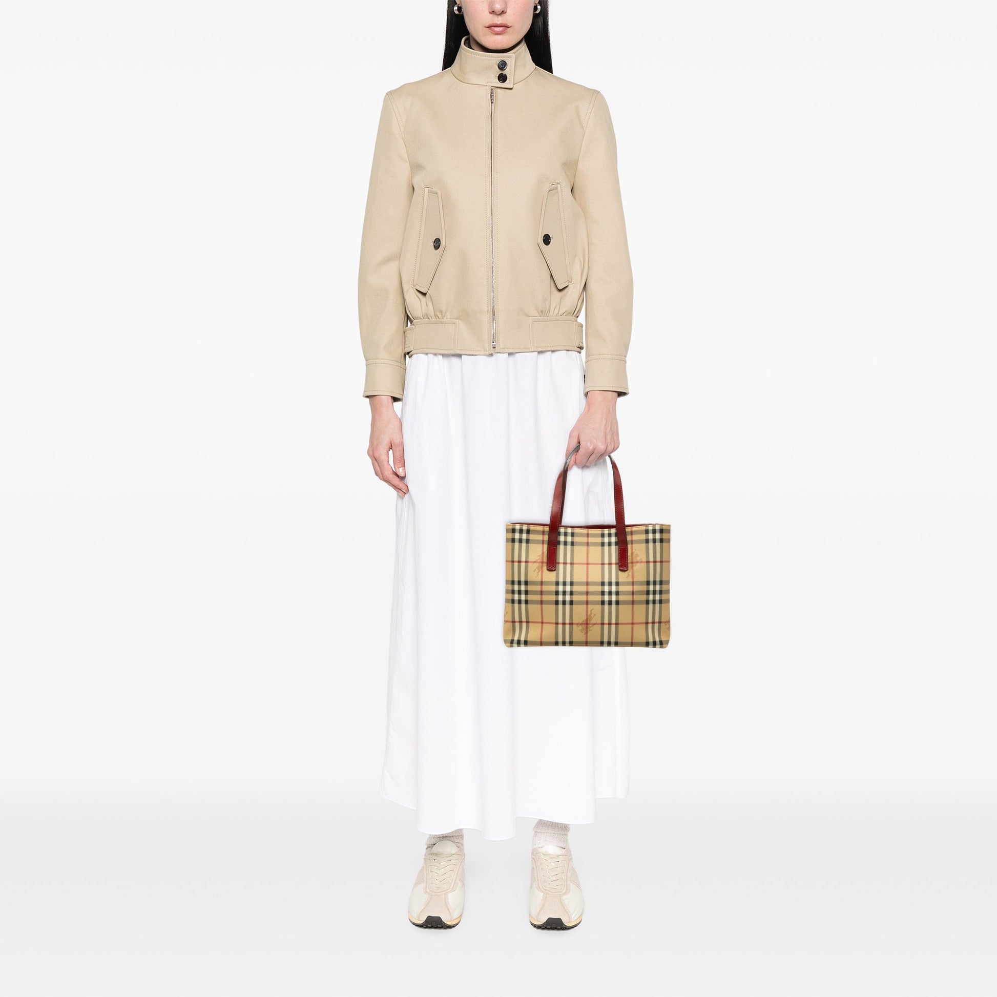 Burberry Haymarket Check Coated Canvas Tote