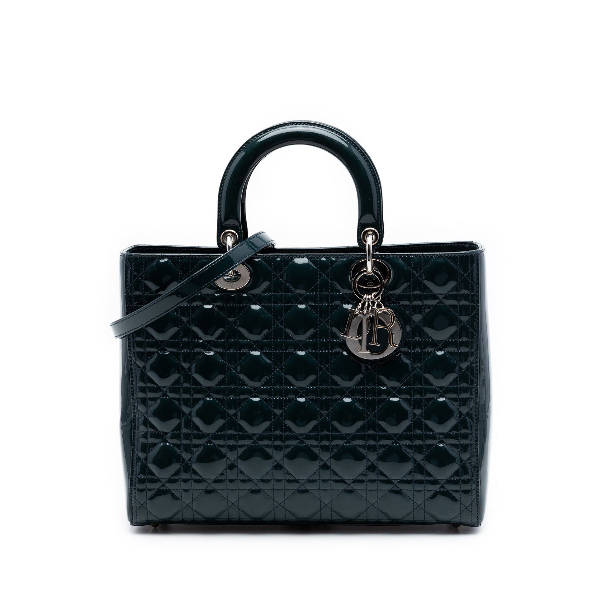 Dior Large Patent Cannage Lady Dior
