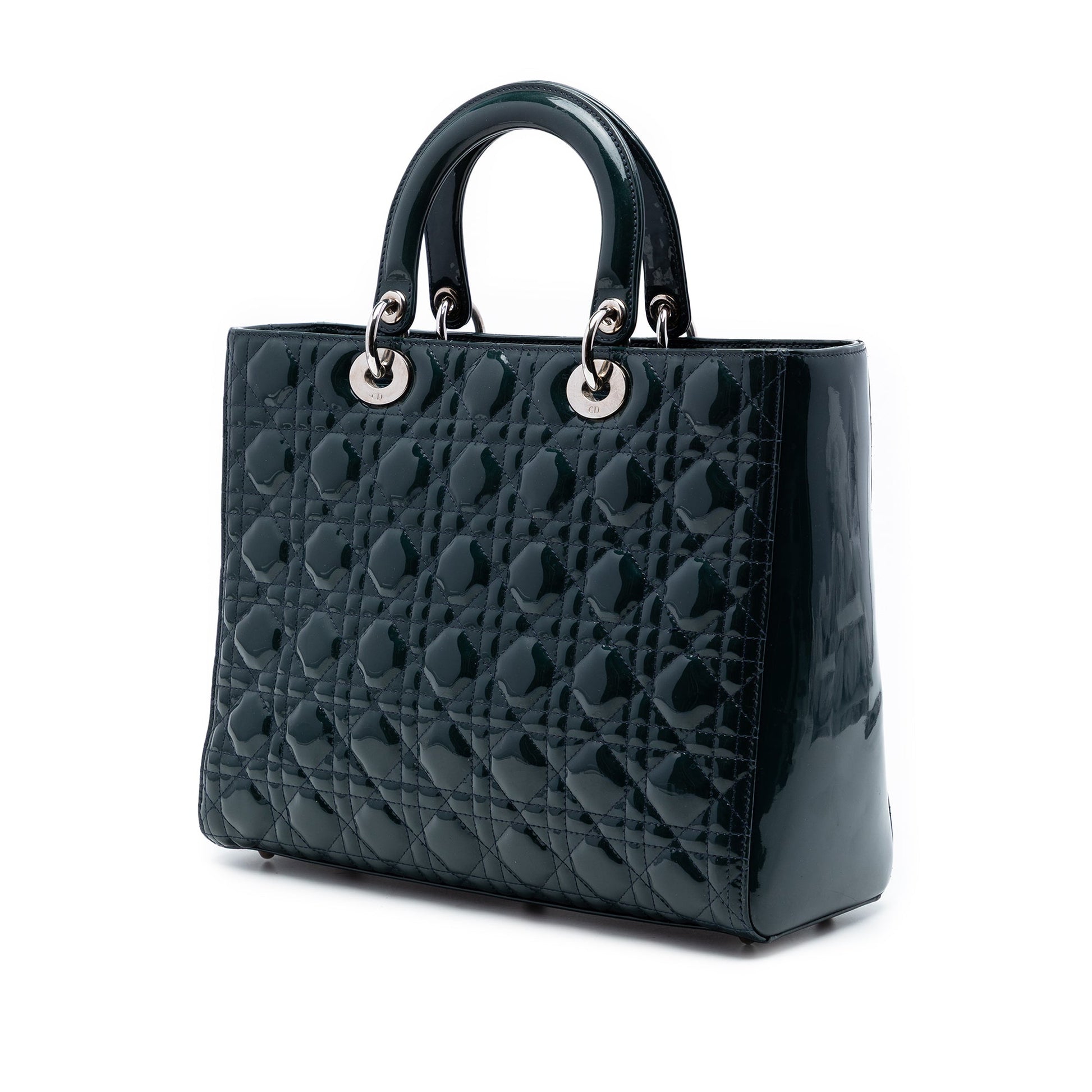 Dior Large Patent Cannage Lady Dior