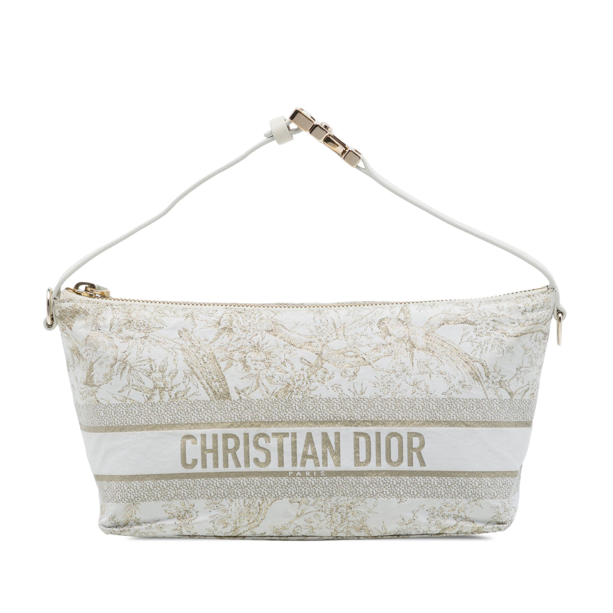 Dior Medium Technical Fabric Toile de Jouy DiorTravel Nomad Pouch — Gold