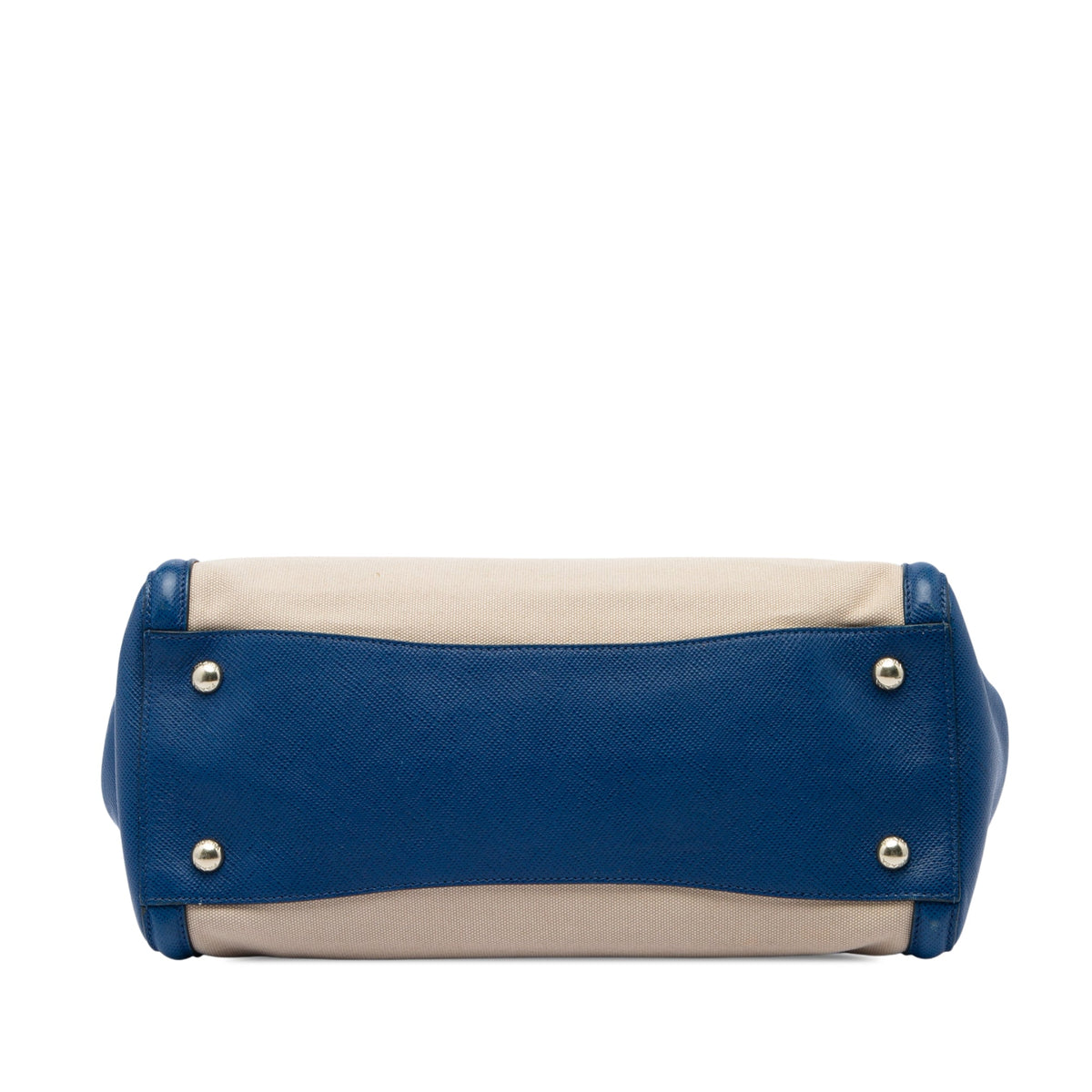 Prada Saffiano Cuir Trimmed Canapa Satchel