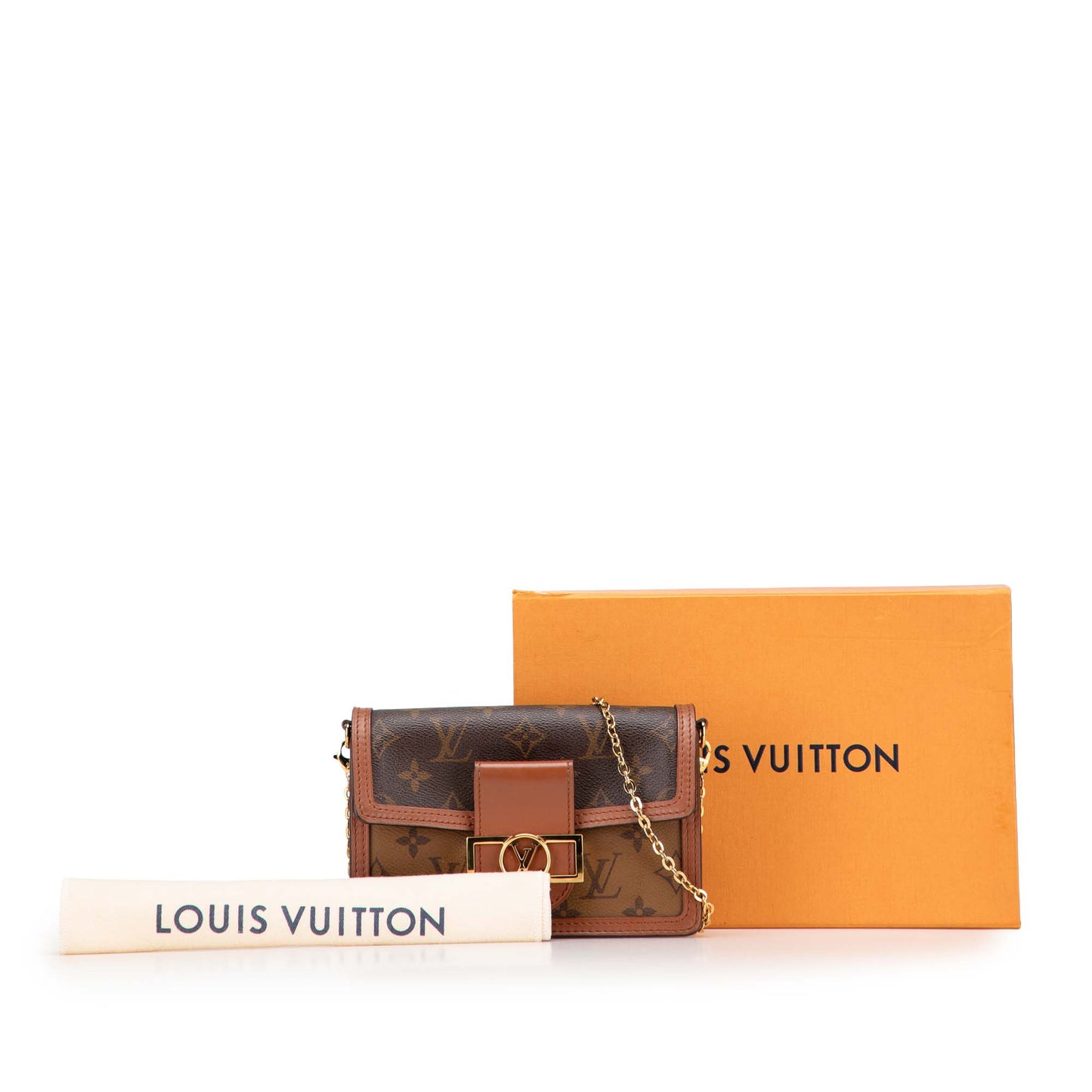 Louis Vuitton Monogram Reverse Dauphine Wallet on Chain