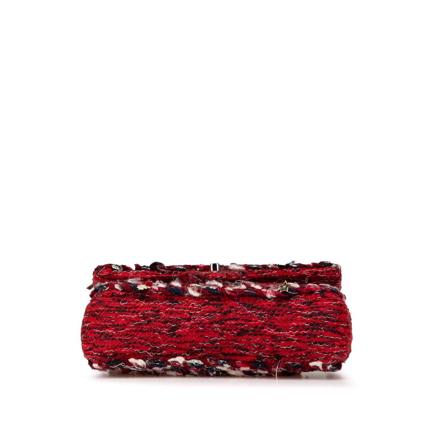 Chanel Medium Tweed Braided Charms Double Flap
