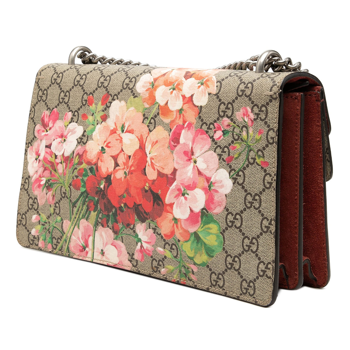 Gucci Medium GG Supreme Blooms Dionysus Shoulder Bag — Beige