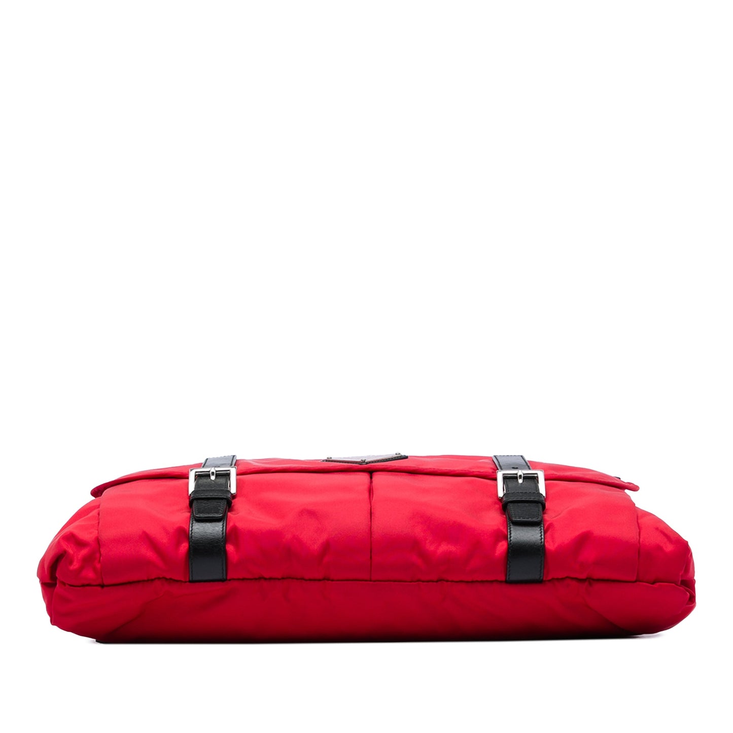 Prada Tessuto Zip Double Buckle Messenger Bag