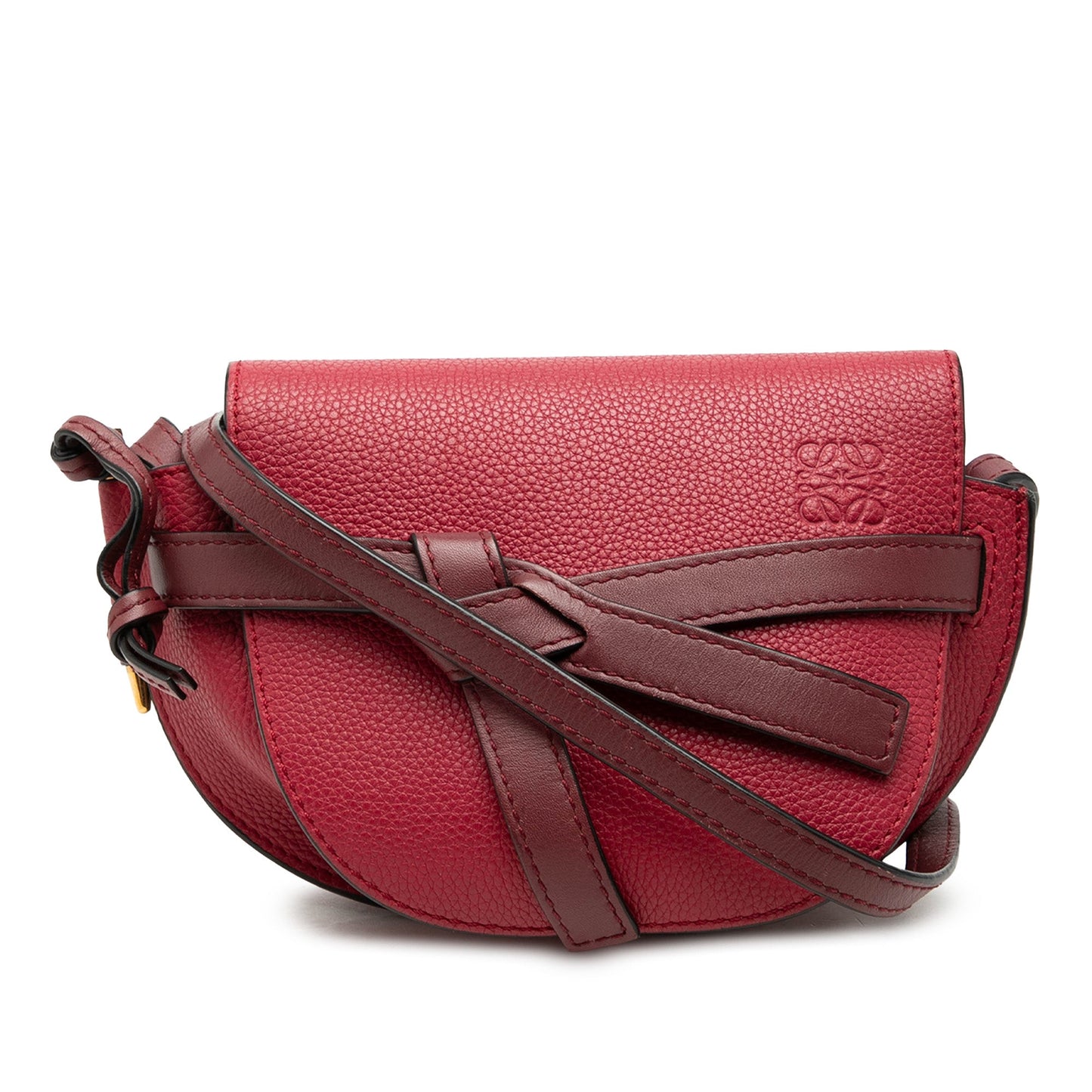 LOEWE Mini Bicolor Grained Calfskin Gate Crossbody