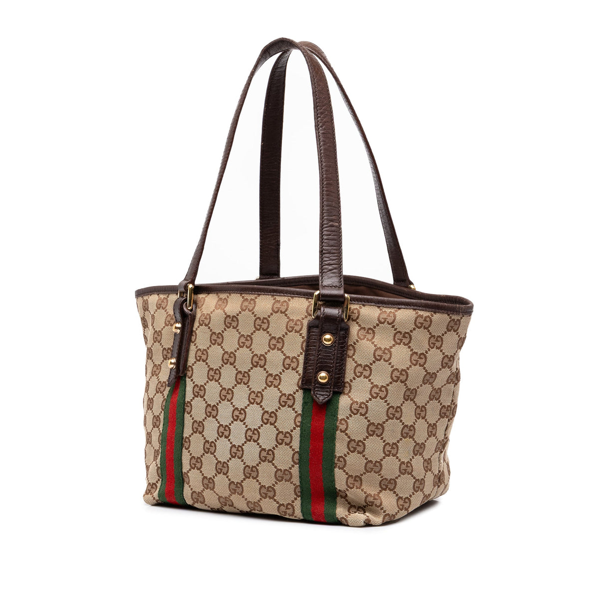 Gucci GG Canvas Jolicoeur Tote — Brown