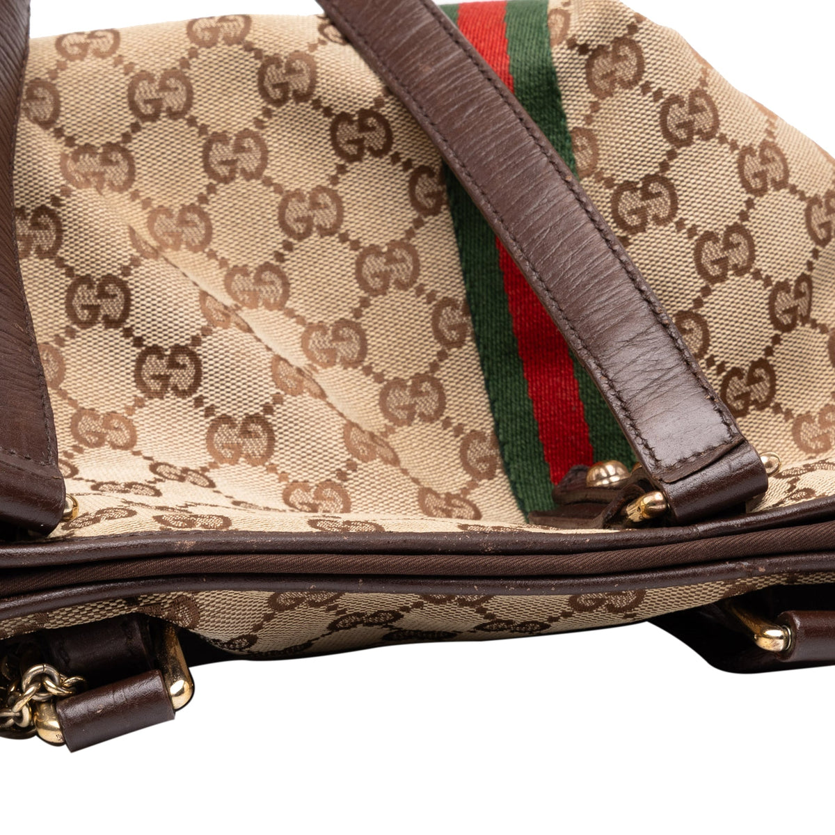 Gucci GG Canvas Jolicoeur Tote — Brown