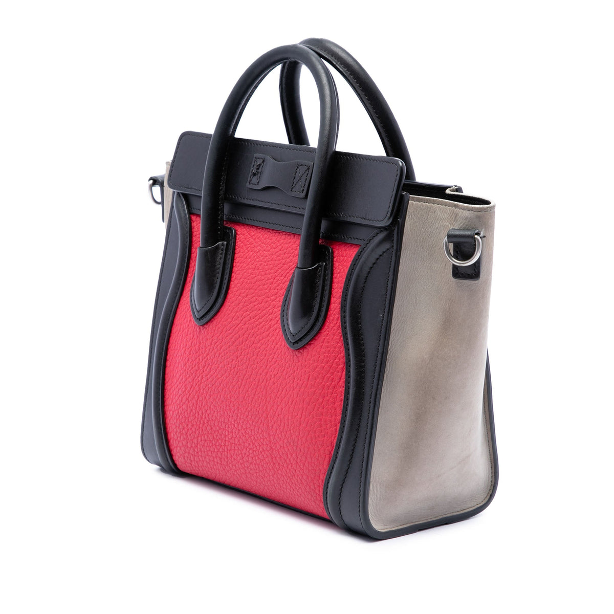Celine Nano Tricolor Nubuck and Calfskin Luggage Tote