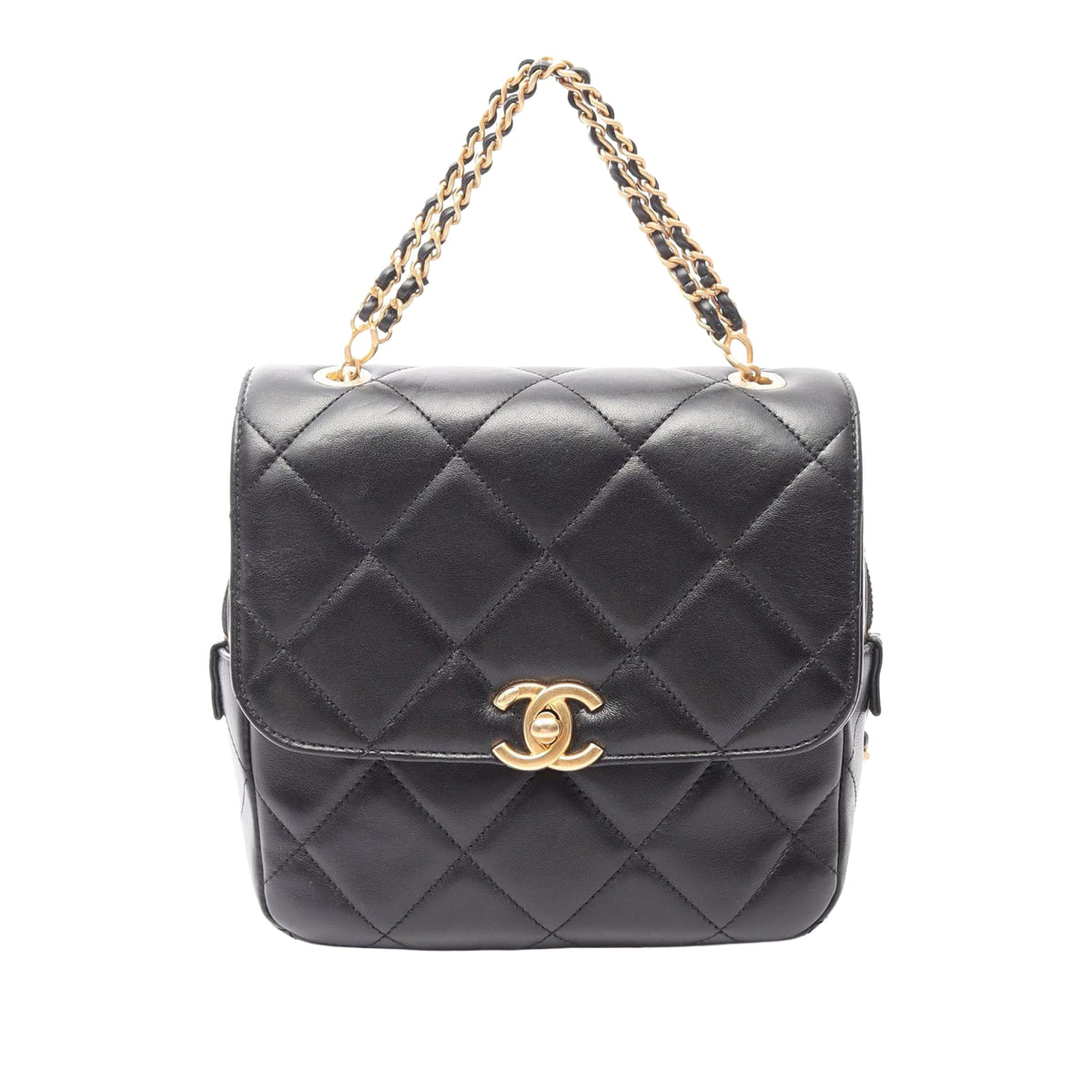 Chanel CC Quilted Lambskin Chain Melody Backpack