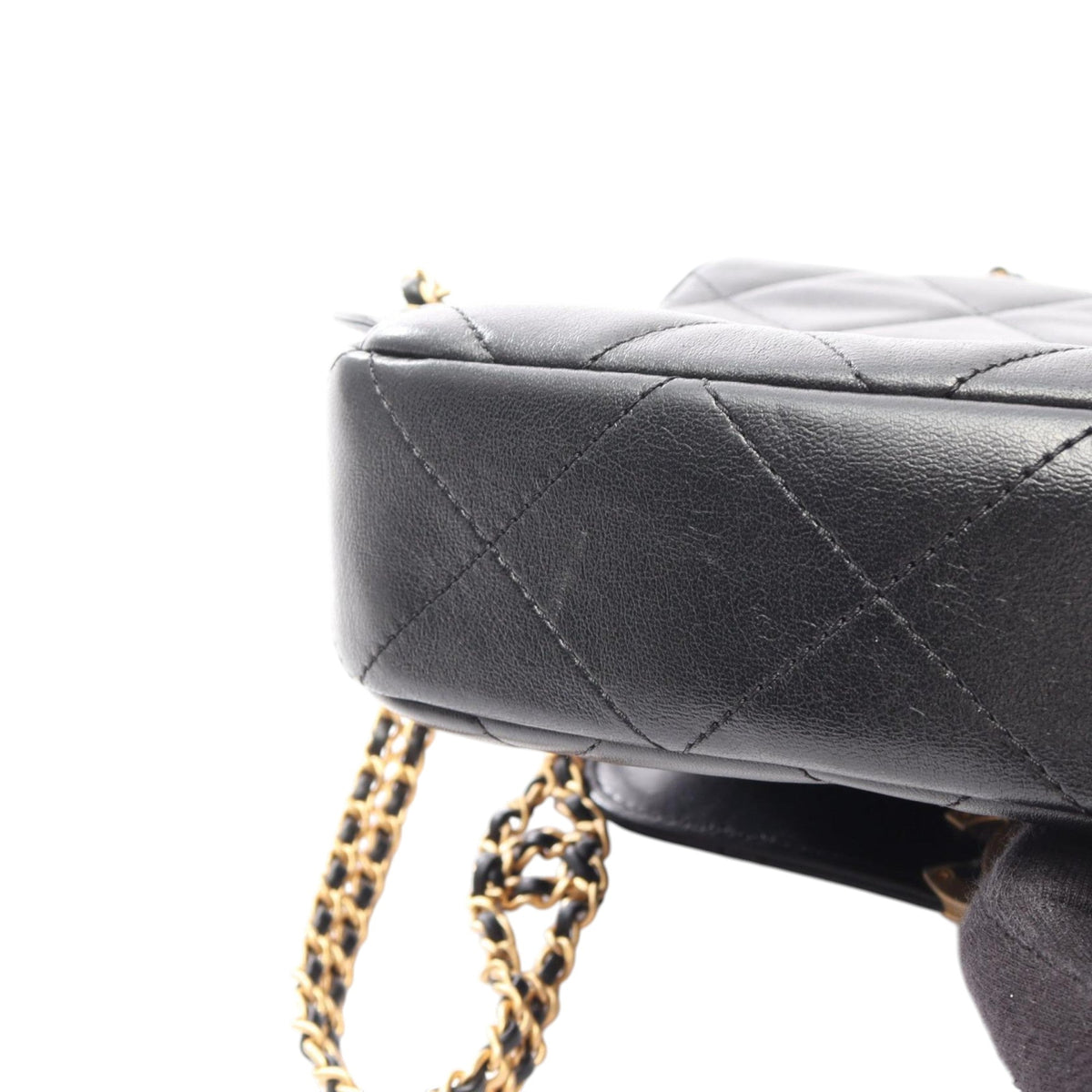 Chanel CC Quilted Lambskin Chain Melody Backpack