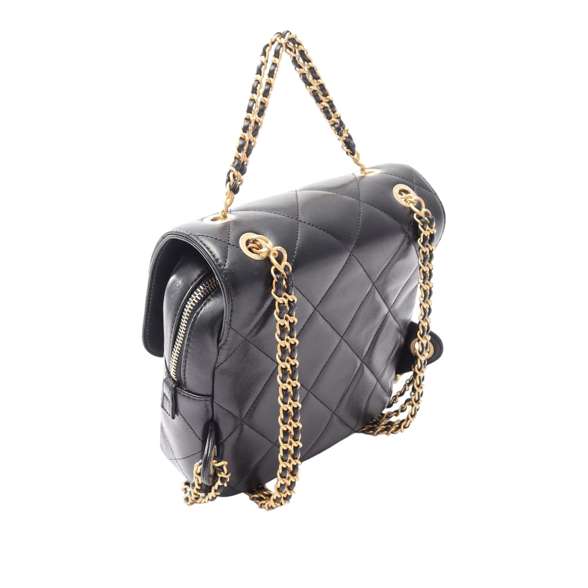 Chanel CC Quilted Lambskin Chain Melody Backpack